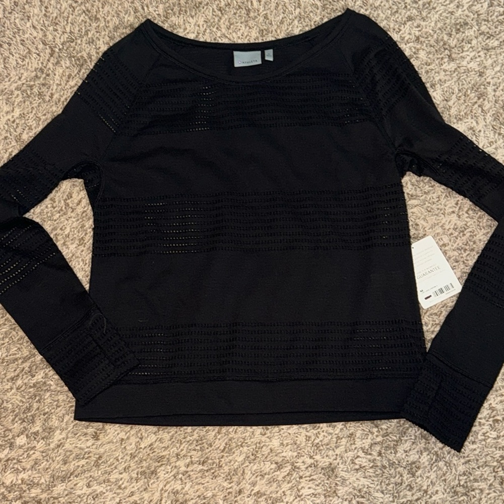 Athleta black long sleeve shirt - size M